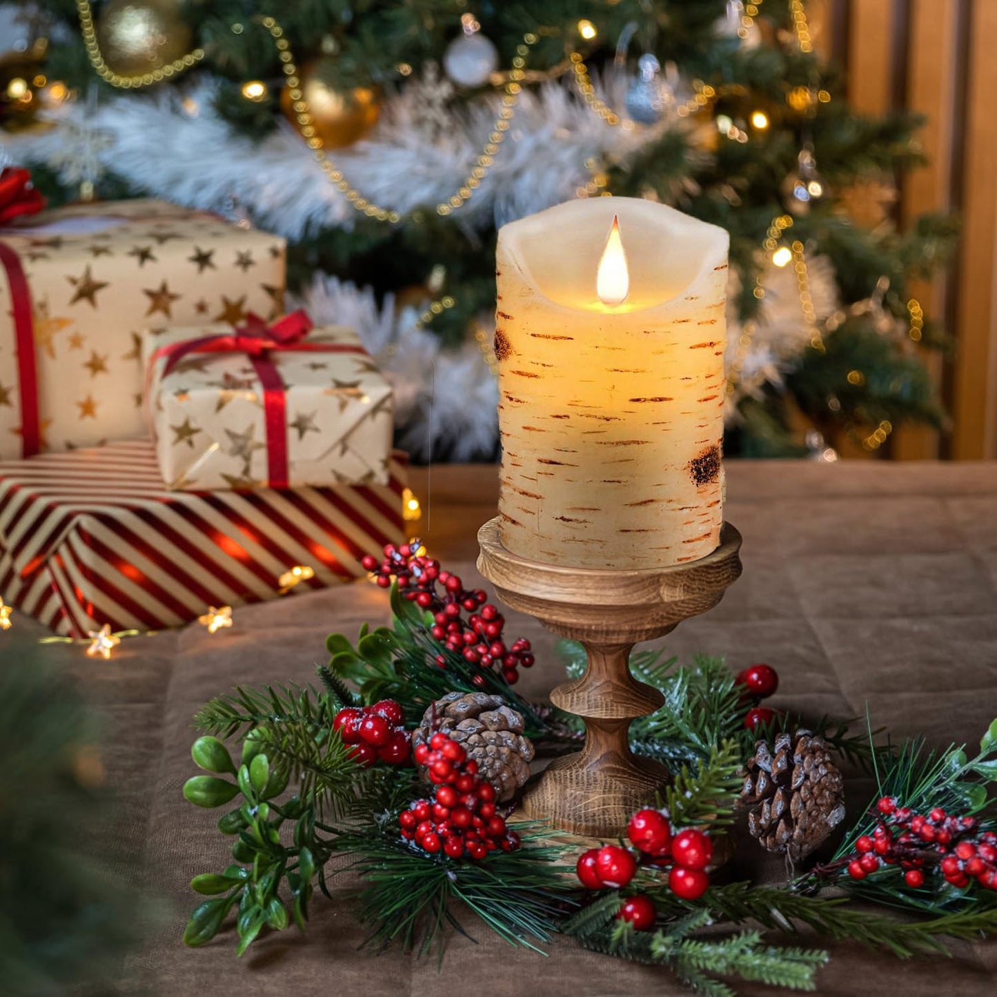 Biyanuo Flameless Battery Operated LED Candles 3D Wick with10key Button Remote Control 24-Hour Timer Set of 3 Electric Flickering Pillar Real Wax，Wedding, Party, Christmas and Home Decoration