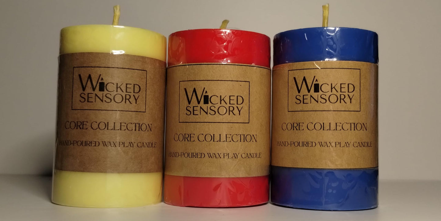 Premium Wax Play Candle - Unscented Body Safe Wax Blend for Sensory Play, Comfortable Heat Sensation - Perfect for Couples & Beginners (Cobalt)