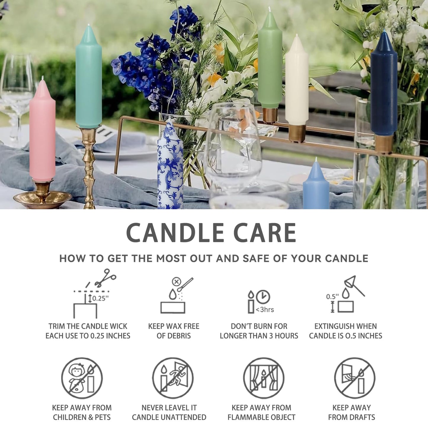 NJAO HOO Olive Green Taper Candle 10 Inch Christmas Candlesticks Unscented Dripless Handmade Candles for Home Decor Dinner New Year Party, 4 Pack