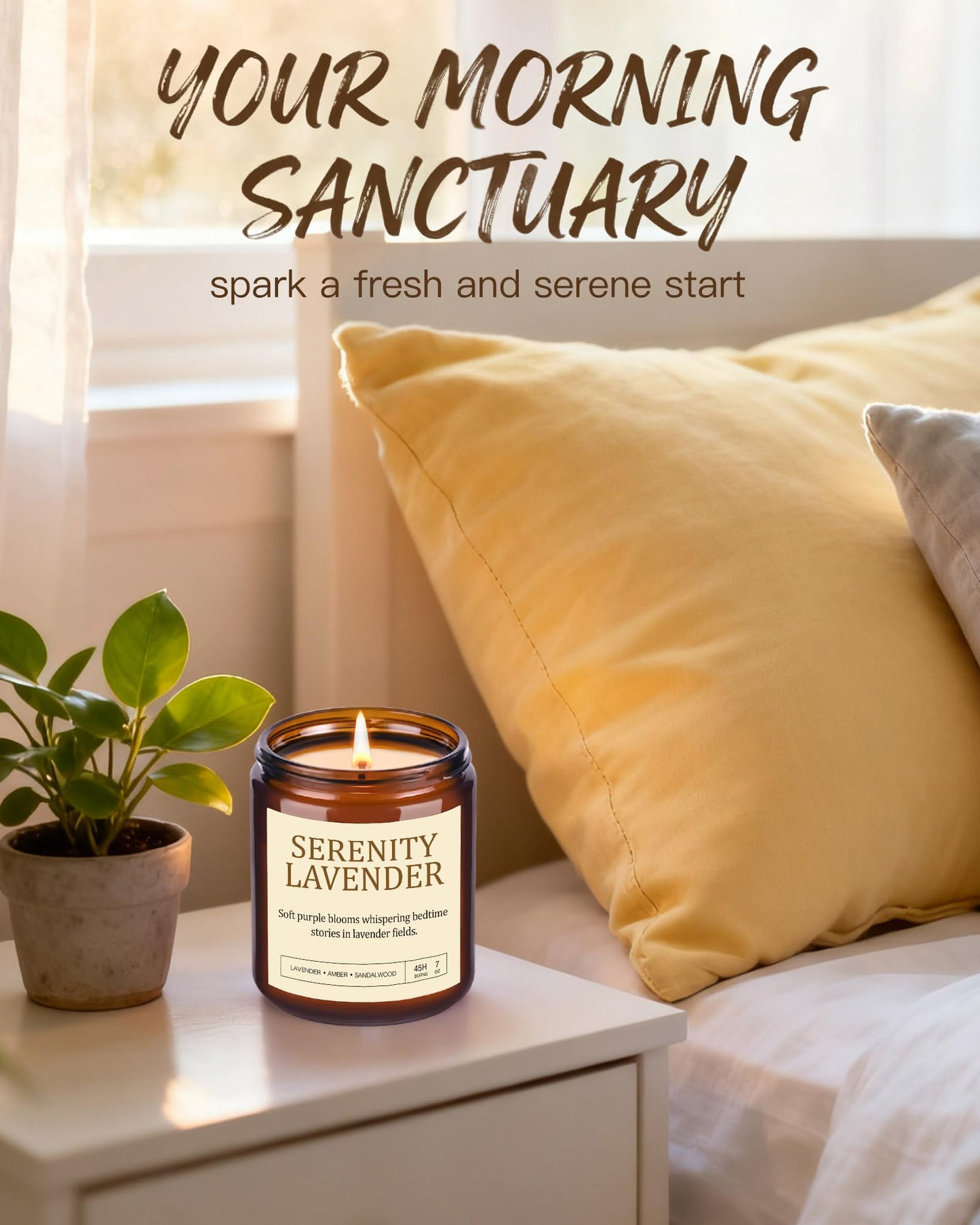 4 Pack Scented Candles for Home Scented: Soy Candles for Women, Up to 200H Burning Aromatherapy Candle Set, Jar Candle Gift Set for Birthday Valentine's Day, Scents of Sage/Vanilla/Lavender/Eucalyptus