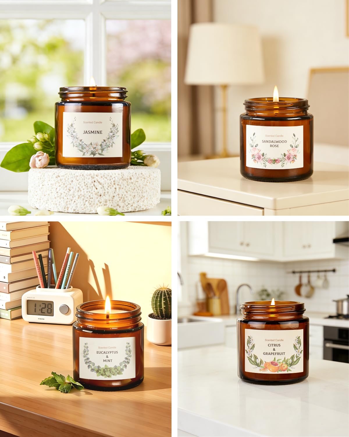 Scented Candles Set for Women Gifts, Soy Wax Candle 10 Pack, Long Lasting Aromatherapy Candles for Home, Birthday, Mother’s Day, Thanksgiving & Holidays