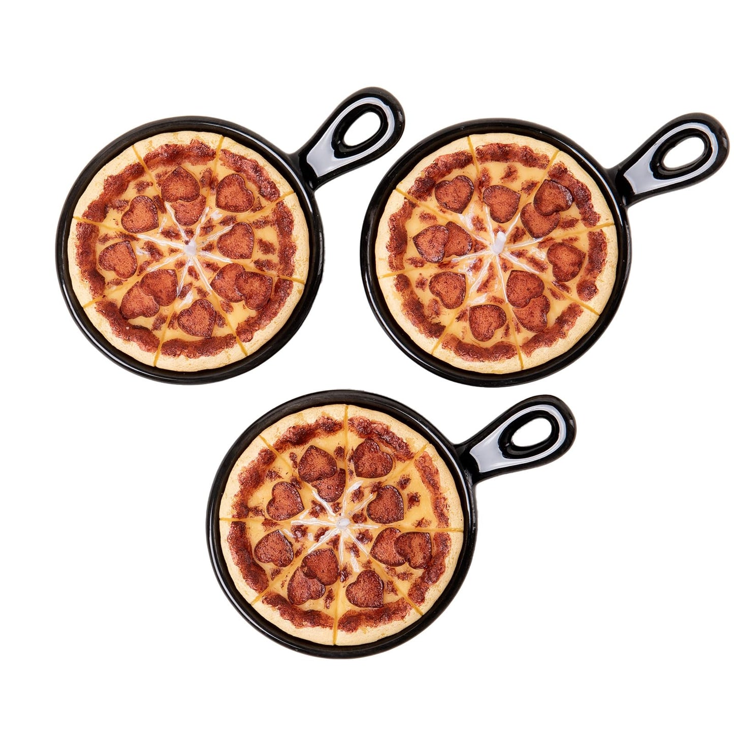 Pepperoni Pizza Scented Vegetable Wax Candles Trio(3Pcs/Pack)