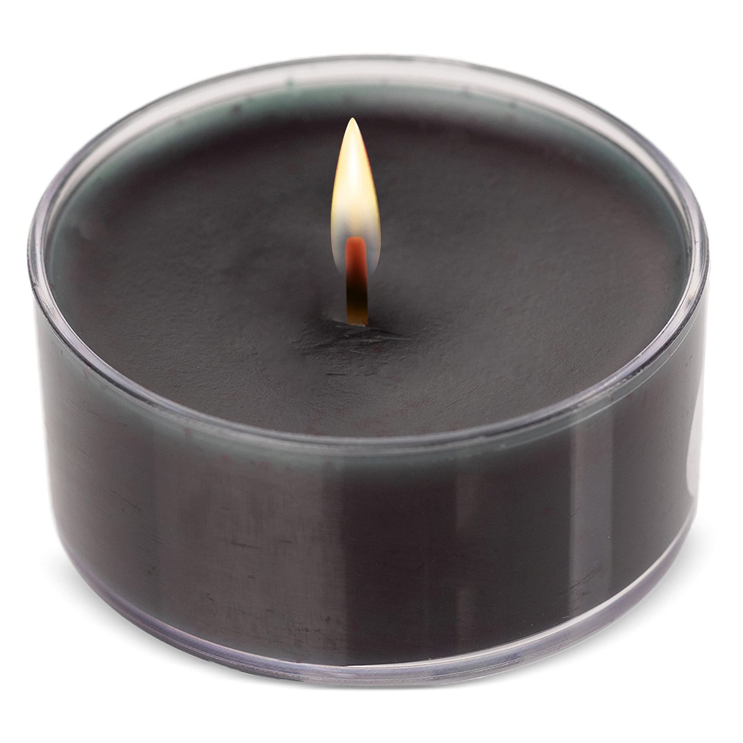 HYOOLA Scented Tealight Candles - Clear Cup - Black Tealight Candles Scented - 6 Hour Burn Time - 15 Pack - European Made