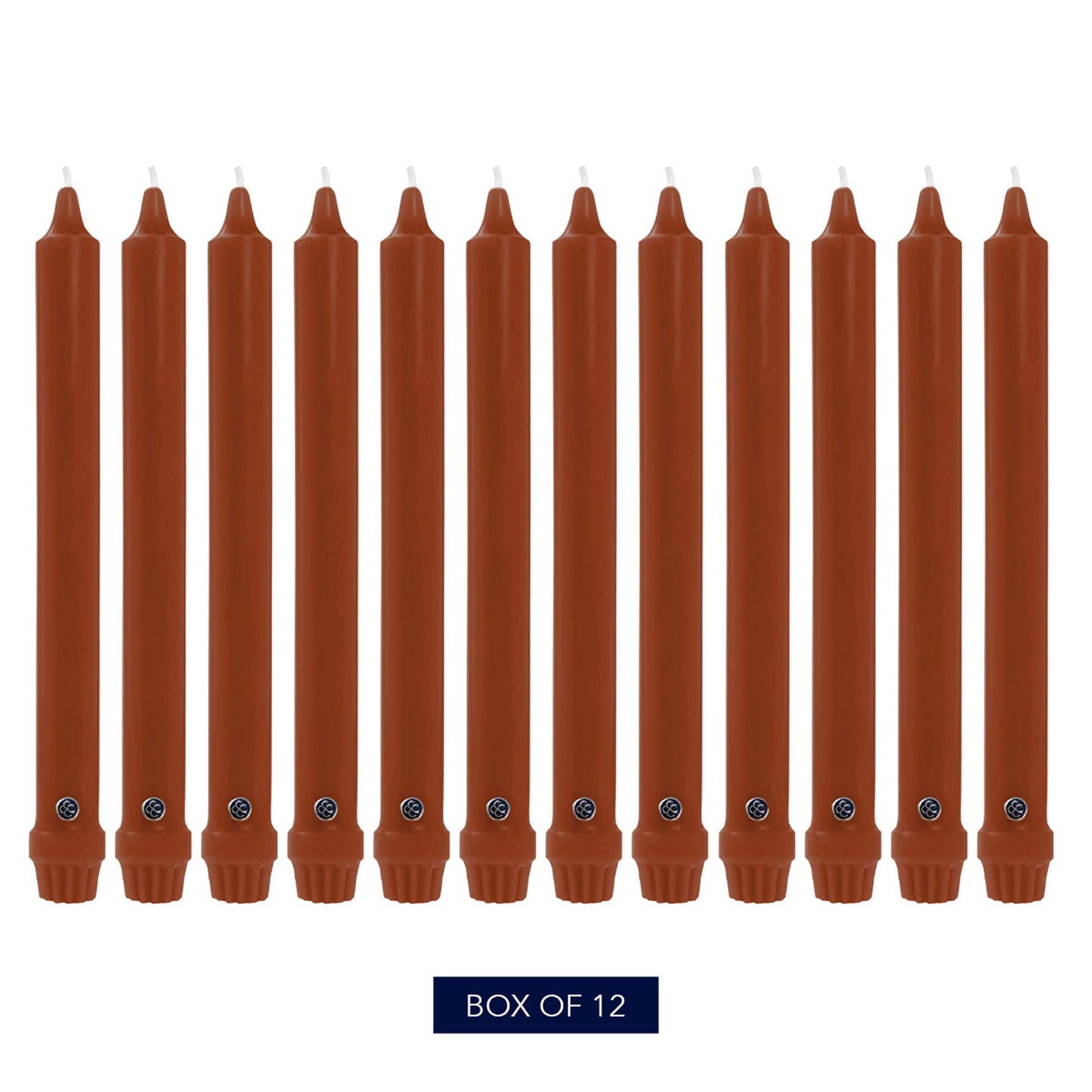 Colonial Candle Unscented Taper Candle, Classic Collection, Amber, 10 in, Pack of 12 - Up to 8 Hours Burn