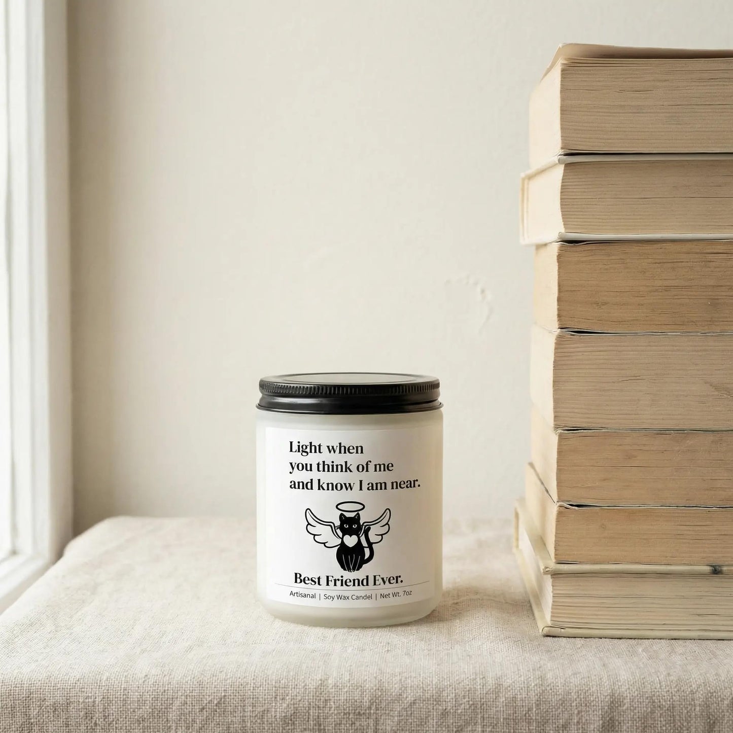 Cat Memorial Gifts for Loss of Cat, Cats Memorial Lavender Scented Candle, Loss of Cats Sympathy/Remembrance/Bereavement/Passing Away Gifts, Pet Sympathy Memory Gift