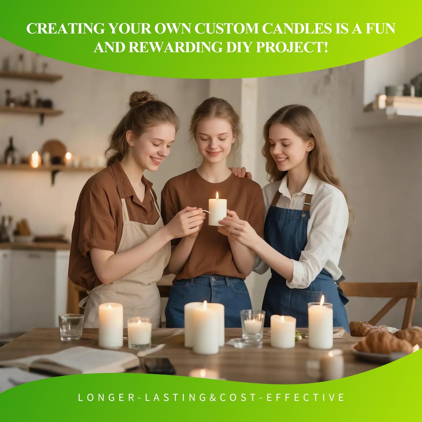 2LB Soy Wax for Candle Making – Natural Soy Wax Supplies for DIY Candles, Container & Tealight Craft Use, Easy Melt and Smooth Finish, Designed for Small Business Makers (890g / 32oz)