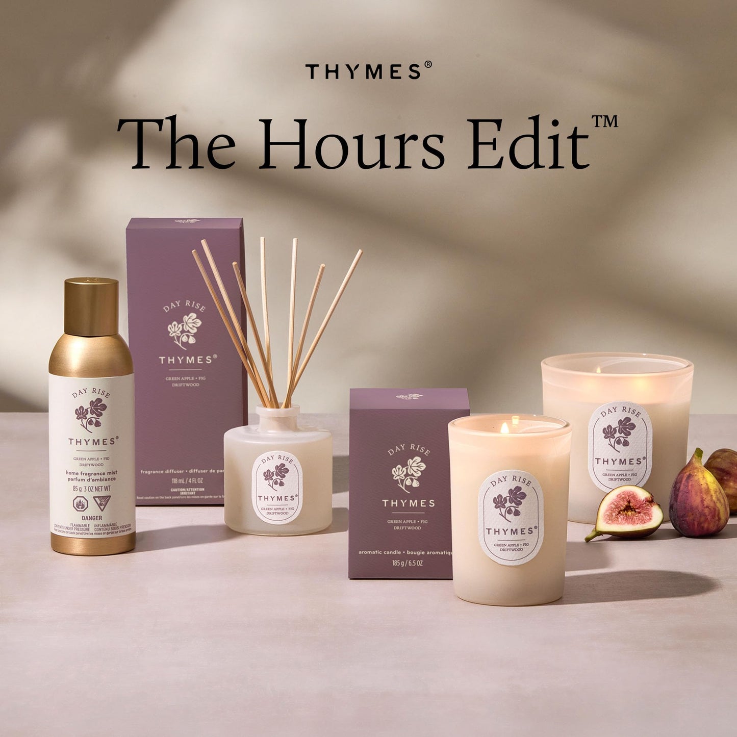 Thymes Scented Candles for Home Decor - Luxury Home Fragrance Gifts for Women & Men (6.5 oz, Day Rise)