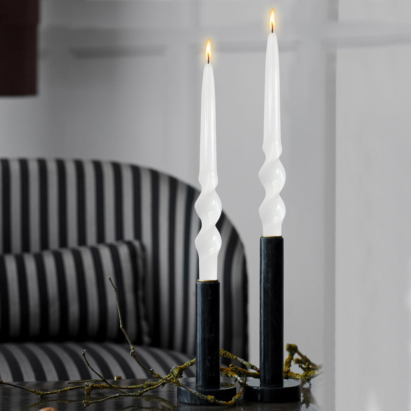 Taper Candles Twisted Candles Sticks Long Spiral Candlesticks Unscented Candles Smokeless Candle for Wedding Party Dinner Home Decoration
