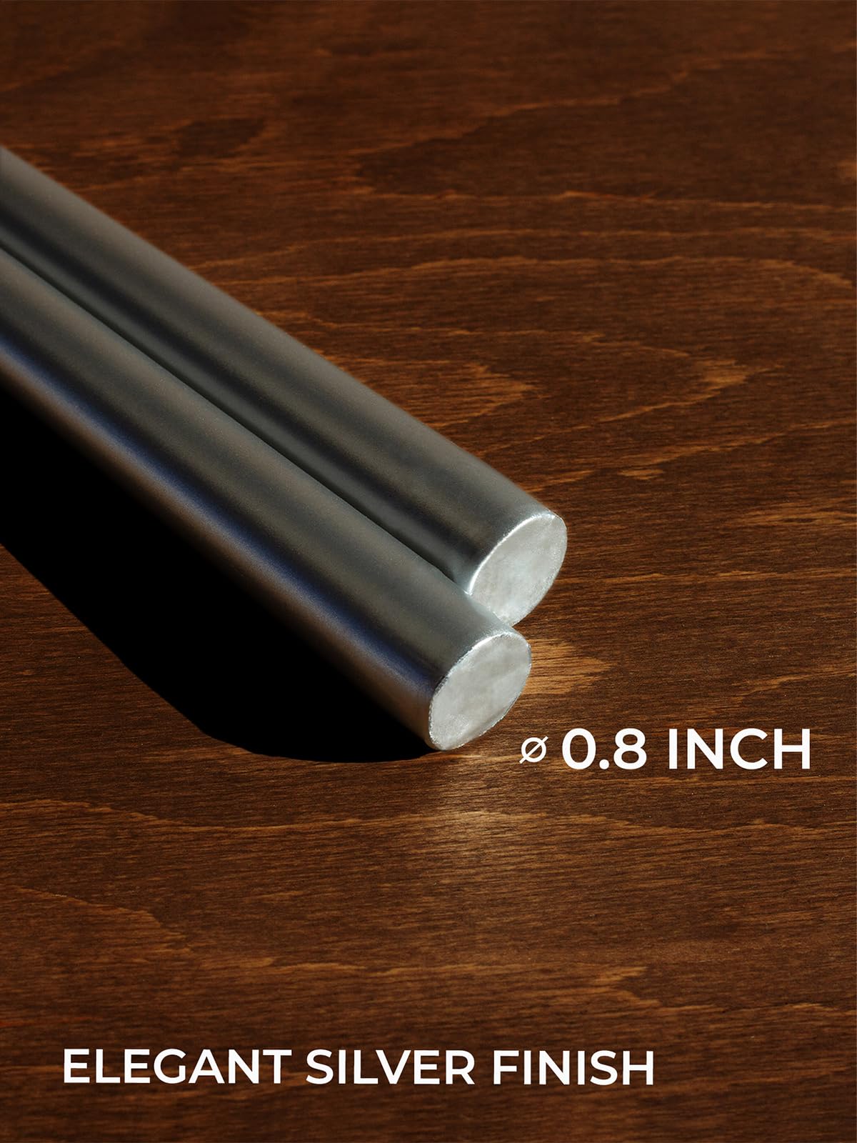 CANDWAX 12 inch Silver Taper Candles Set of 4 - Christmas Candles Taper Dripless - Tall Long Burning Fragrance-Free Silver Candlesticks
