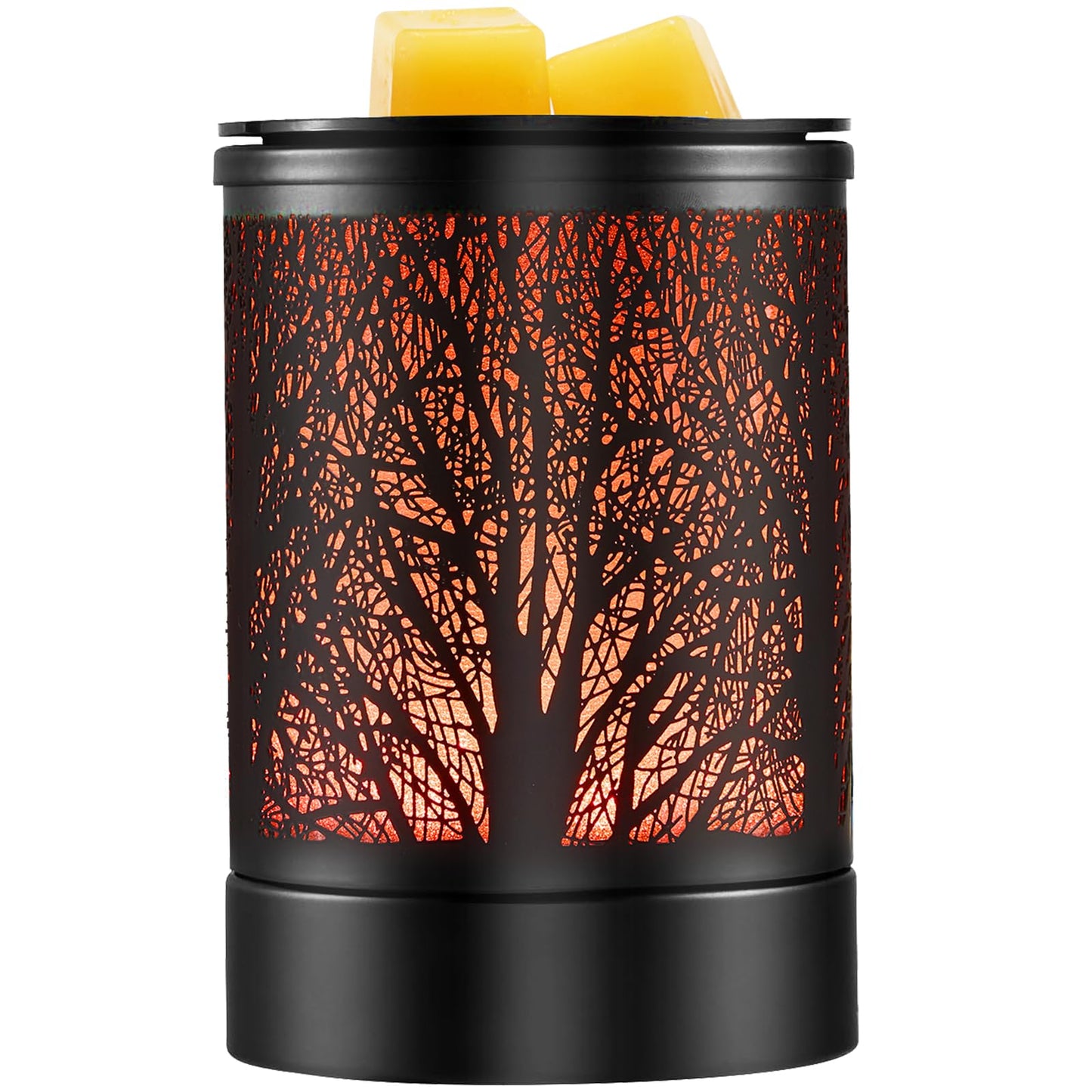 Enaroma Fragrance Wax Melts Warmer with 7 Colors LED Changing Light Classic Black Forest Design Scent Oil Candle Warmer for Home Black Forest