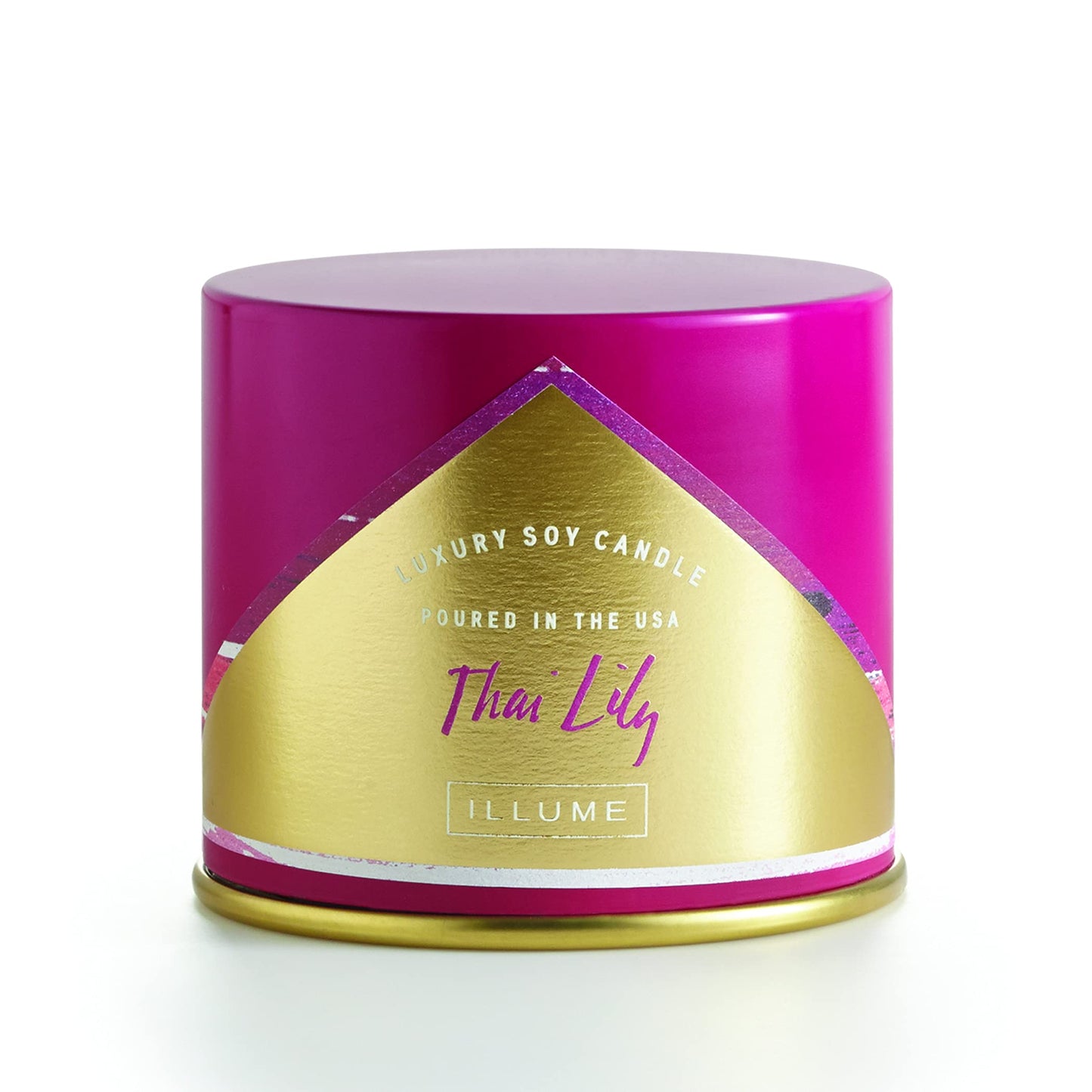 Illume Thai Lily Soy Candle, Vanity Tin, Pink, 11.8 oz.