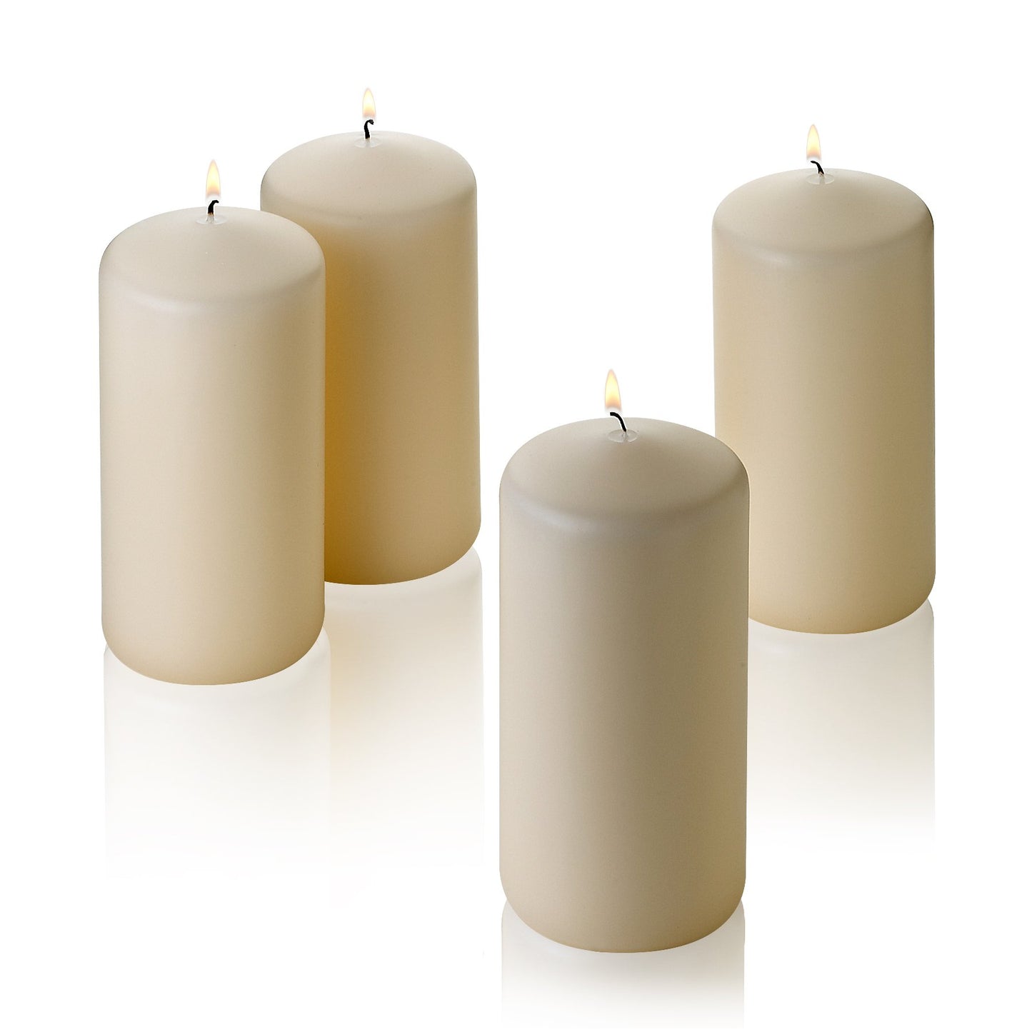 Light In The Dark French Vanilla Pillar Scented Candles 6" Tall X 3" Wide Set of 4