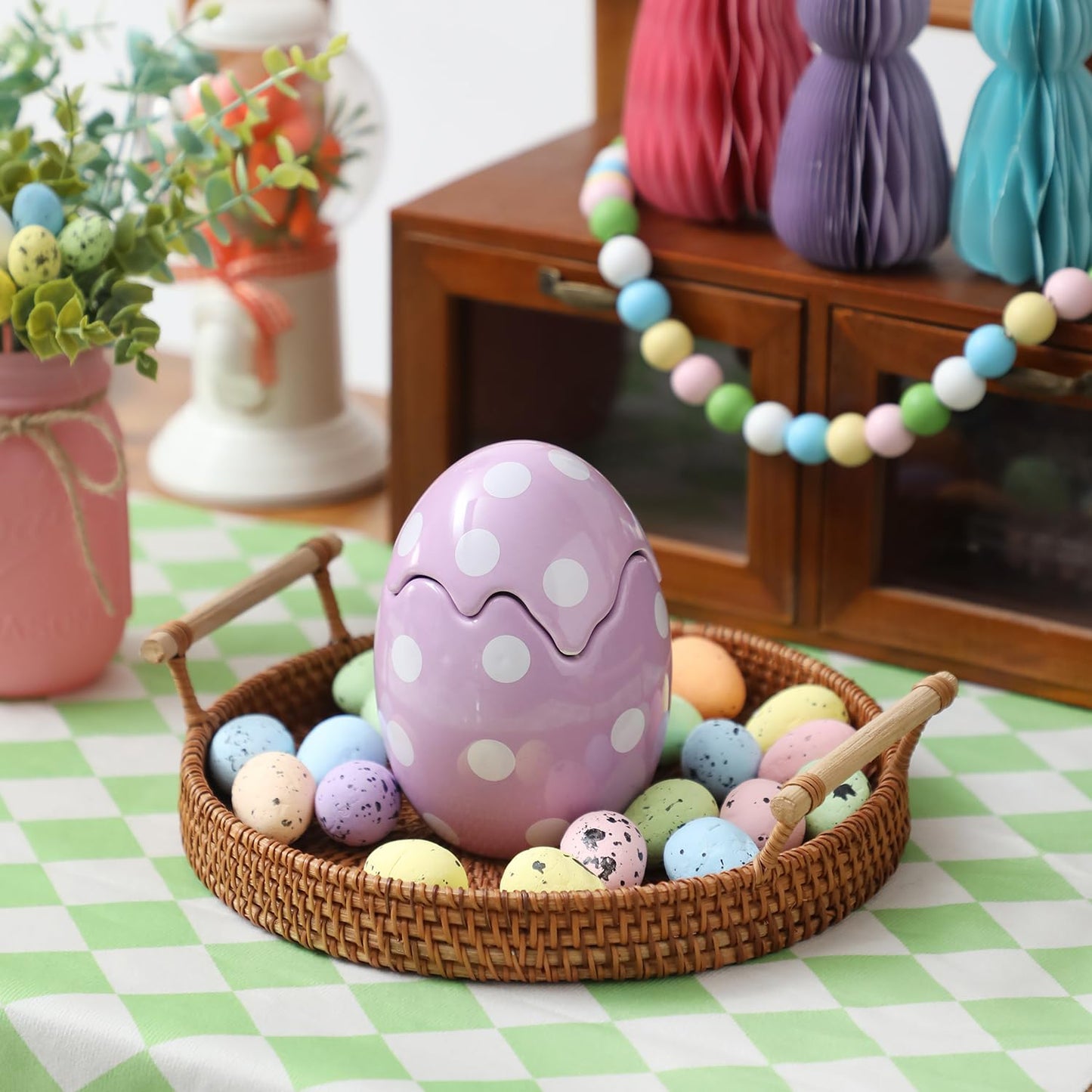 Easter Eggs Scented Candle, Lavender Scented Candle, Easter Decorations, Easter Gifts for Women,Purple,8.5oz