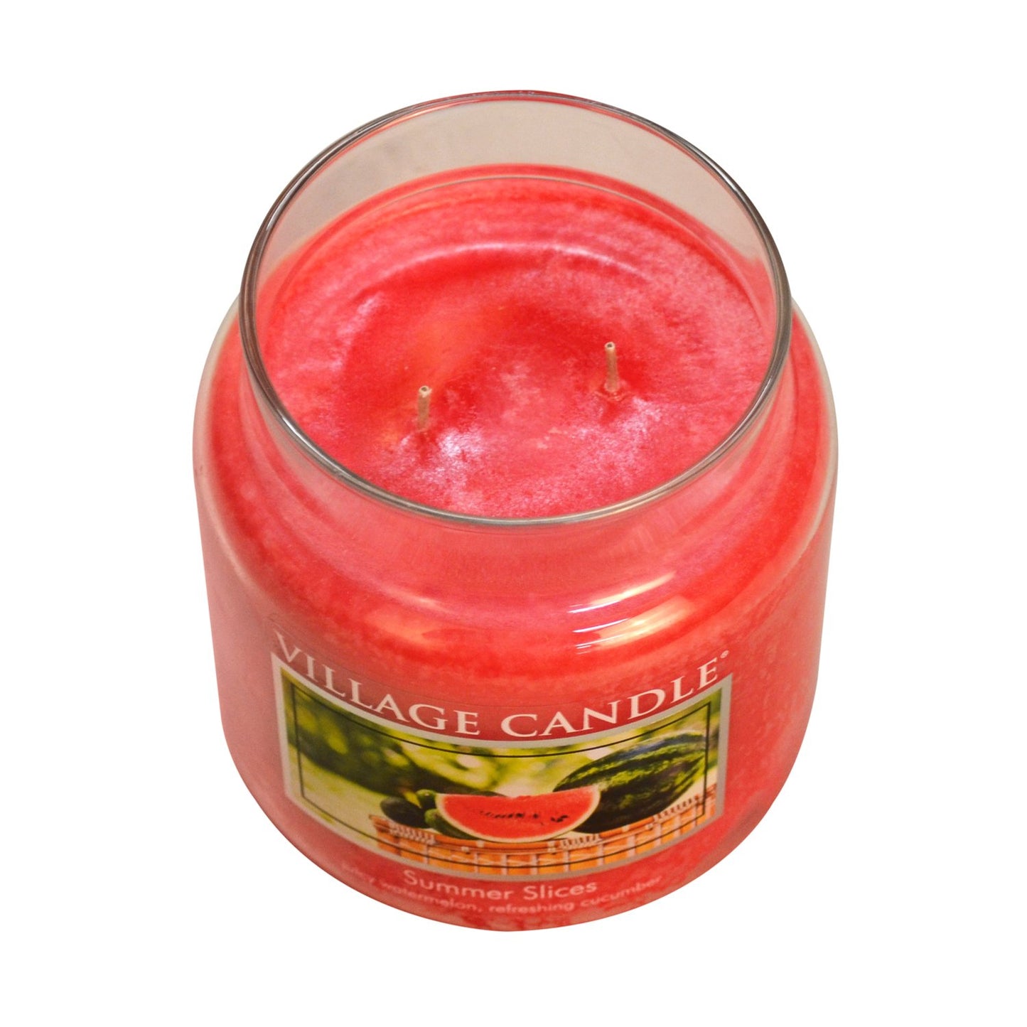 Village Candle Summer Slices 16 oz Glass Jar Scented Candle, Medium
