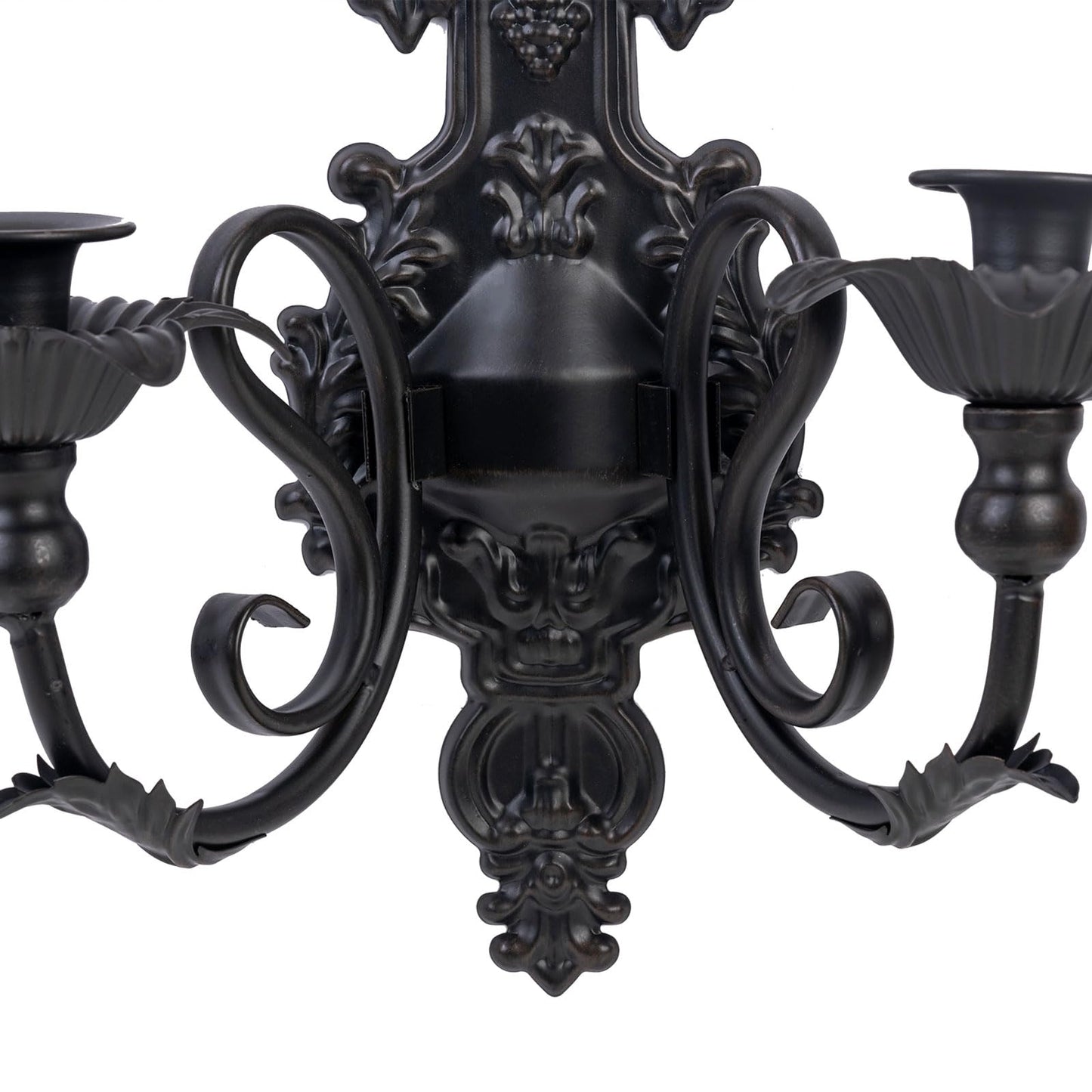 CC wonderland zone Candle Sconce(Set of 2)-Metal Gothic Wall Decorations-Rustic Home Decor-Black Gold Wall Candle Sconces,Dark Academia Decor