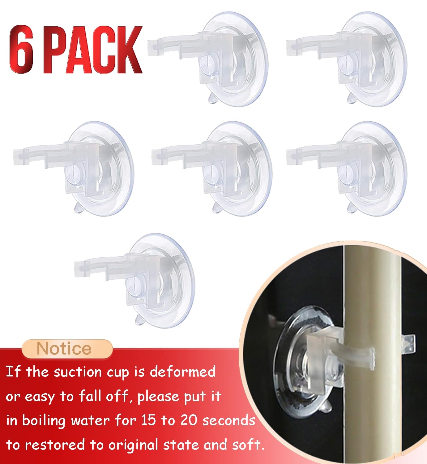 6 Pack Windows Candles with 12 AA Batteries(Include, Run More Than 400 Hours) + 6 Golden Removable Candlesticks + 6 Suction Cups, 10'' Flameless Battery Ivory Taper Window Candle with Remote/Timer