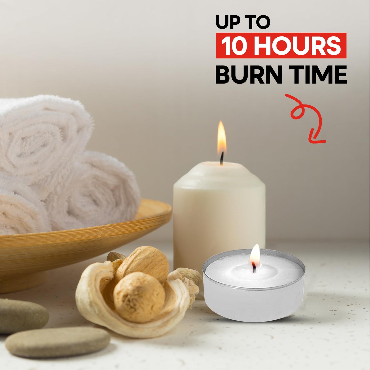 Price's - Maxi Tealights - Pack of 12 - Unscented - 10 Hour Burn Time - Quality White Wax