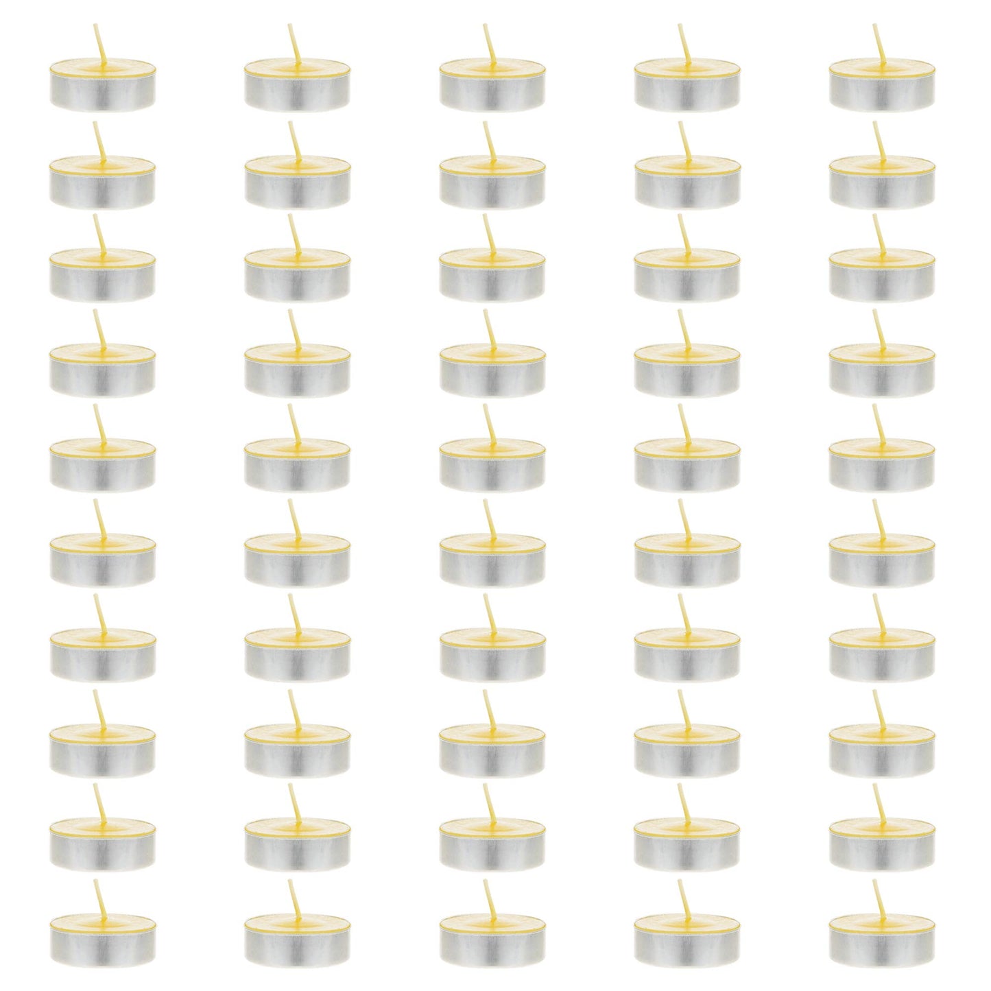 Mega Candles 50 pcs Scented Tea Lights Citronella Candles, Hand Poured Paraffin Wax Candle 8 Hours, Indoor & Outdoor Use, Camping, Festivities, Events, Party Usage, Patio, Barbecue BBQ, Picnics