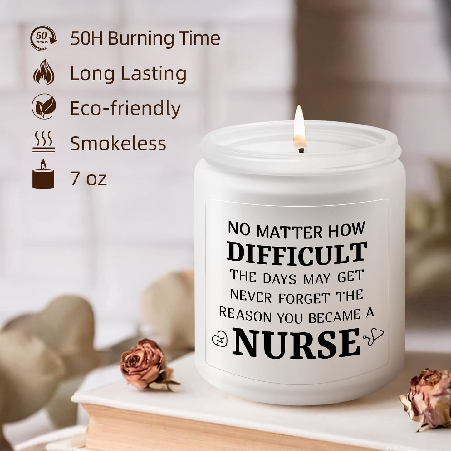 Nurse Graduation Gifts for Women, Nurses Week Gifts Graduation Presents for Nurses, Nurse Practitioner Gift Appreciation Gift - Lavender Scented Candle