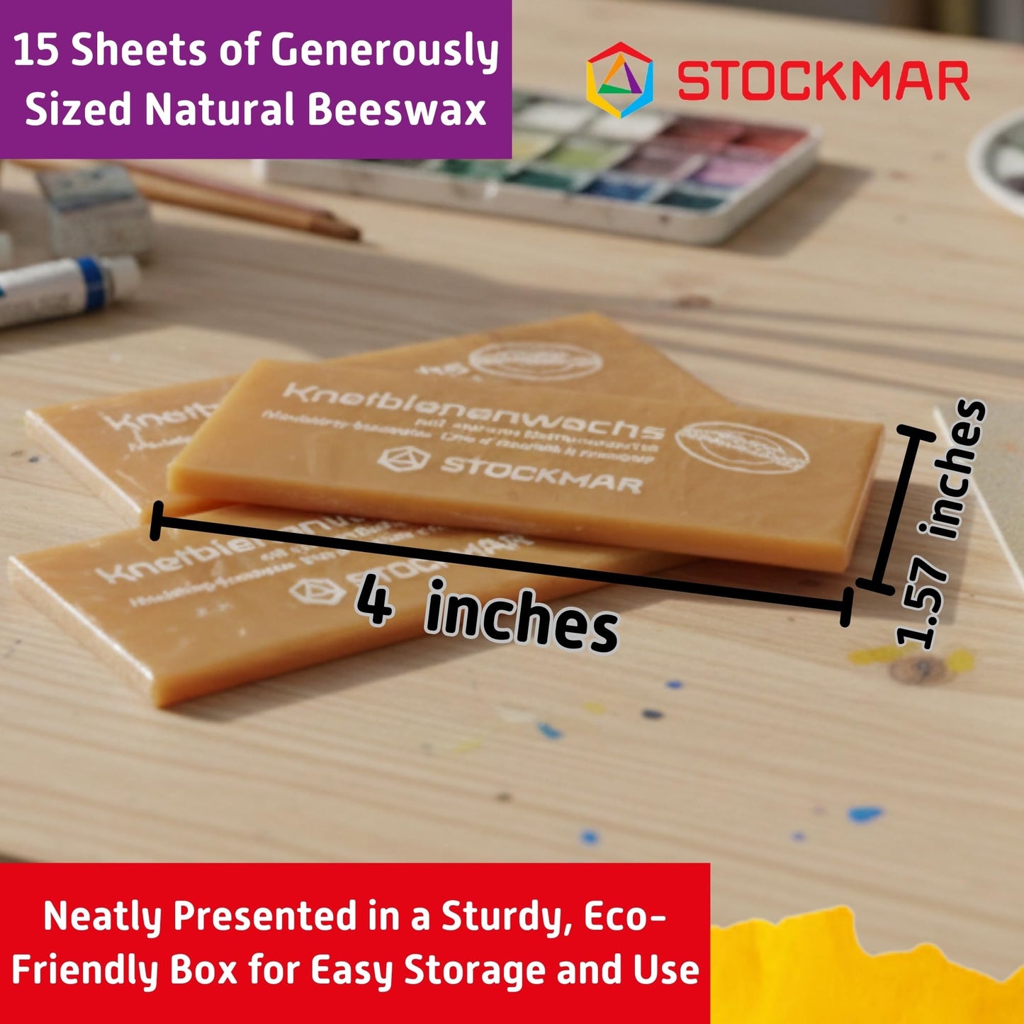 Stockmar Modeling Beeswax - Natural 15 Pack