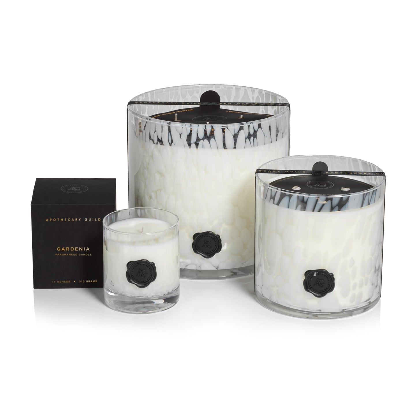 Zodax Apothecary Guild Scented Opal Glass Jar Candle - 128 oz/5-Wick - Gardenia