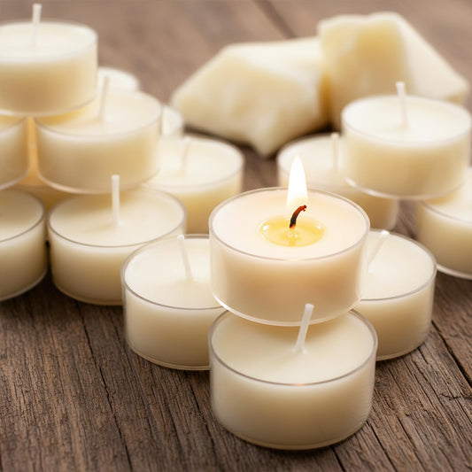 Natural Beeswax Tealight Candles White, 16 Packs, Pure Beeswax Tea Candles in Clear Cup, Organic Ivory Small Tea Light Candles with 4 Hours Clean Burn Time, Soy, Paraffin, & Fragrance Free