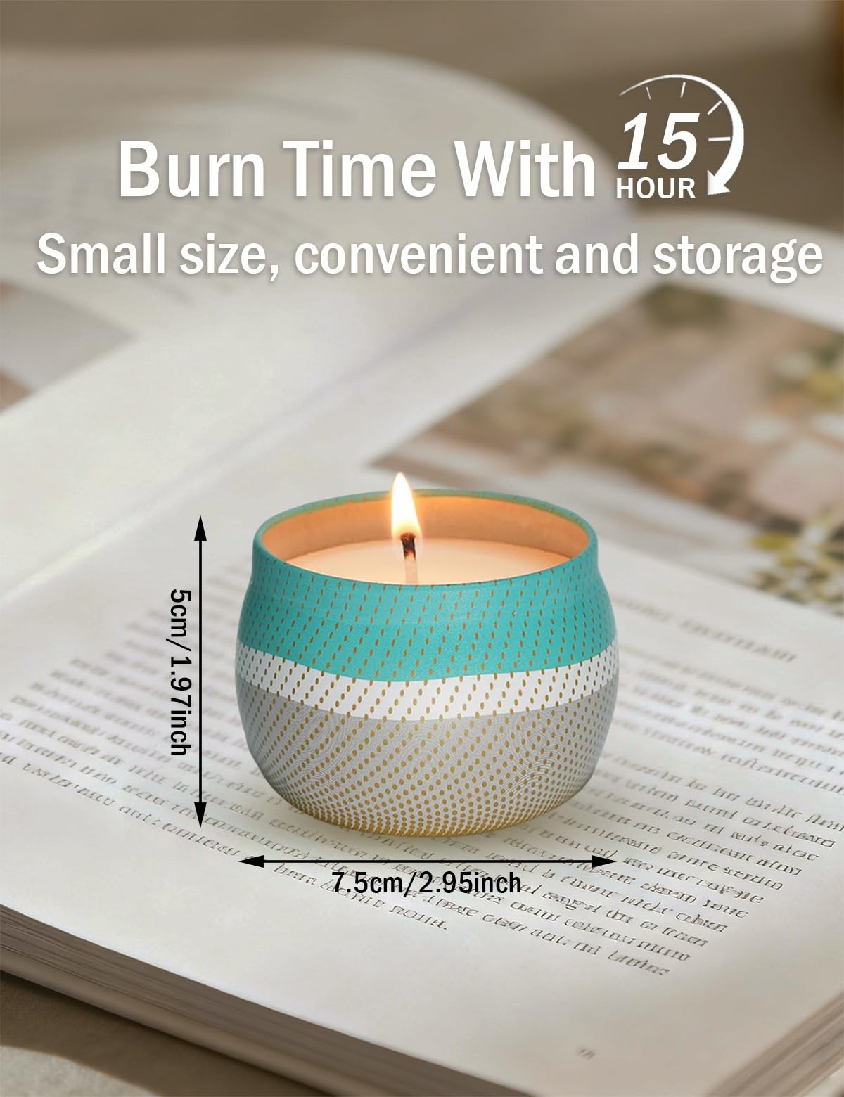 Xtutic Candle Set 4 Pack Candles- Scented Candles Gift Set for Home, Long-Lasting Ambiance for Living Room & Bedroom, Small Candles Aromatherapy Gifts for Women