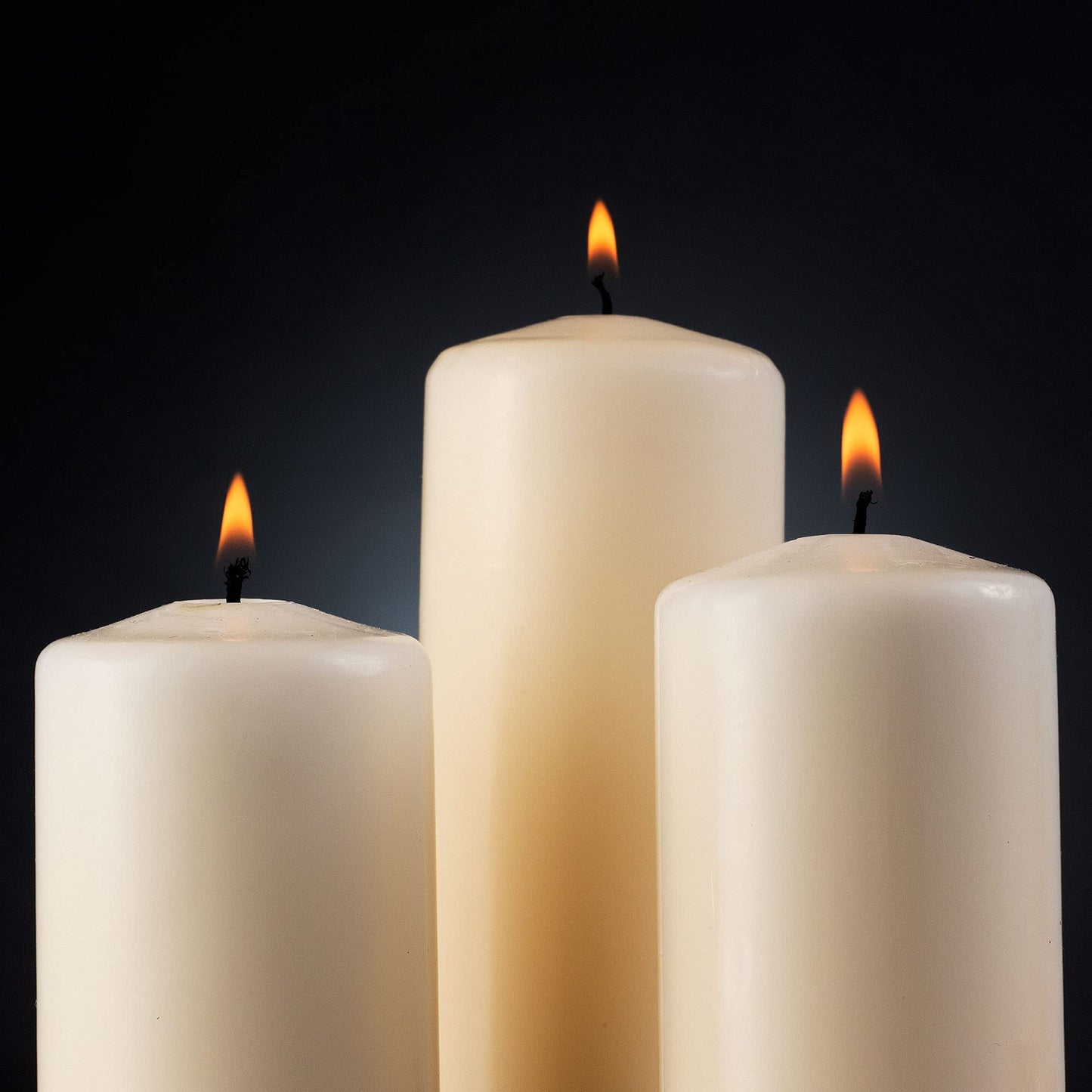SPAAS Ivory Pillar Candles - 9 Pack | 6 Inch Large Ivory Dripless Pillar Candles for Home Decor, Memorial, Vigil, Parties, Wedding, Decorative Lantern