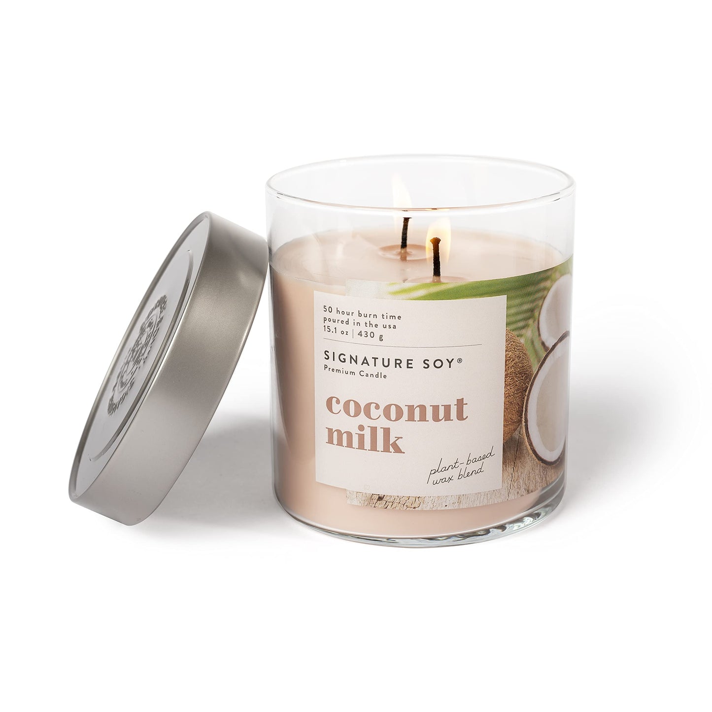 Signature Soy Lidded Coconut Milk Scented Candle, Large Jar