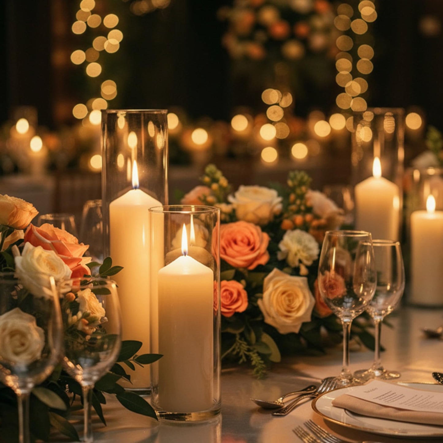 HTTBEIZI Pillar Candles Bulk Set - Unscented, Smokeless, Dripless | 3 Sizes (1 Each): 2x3, 2x4, 2x6 Inches | Ideal for Weddings, Christmas & Home Decor (3, Ivory White)
