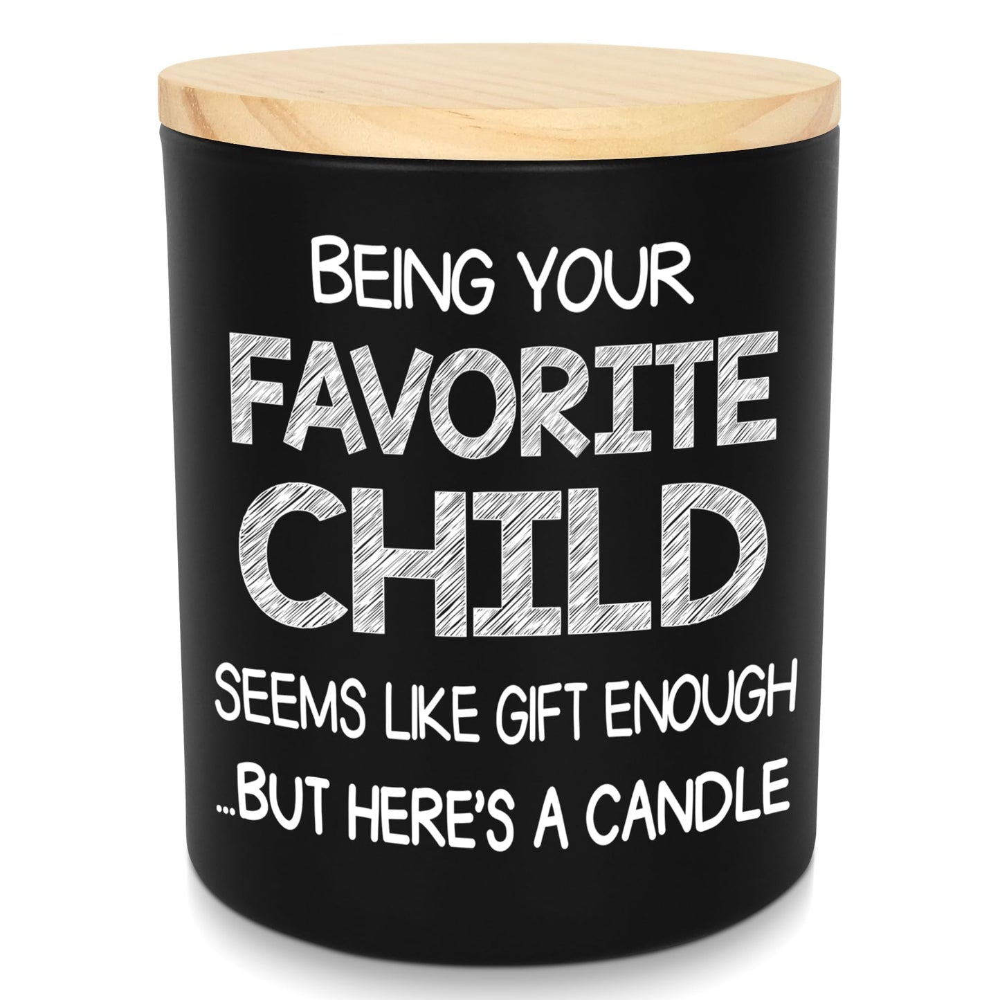 TEEZWONDER Birthday Gifts for Mom - Favorite Child Scented Candle Vanilla Lavender 10 oz - Mom Dad Birthday Gifts from Daughter Son, Grandma Grandpa Gift Ideas, Candle for Parents