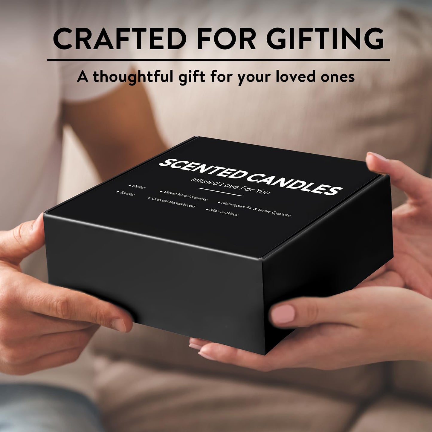 Candles for Men, 6 Pack Scented Candles for Home, Natural Aromatherapy Soy Candles Set, Long Burning Candles Gifts for Women Christmas Fathers Day, Husband, Him, Dad, Birthday