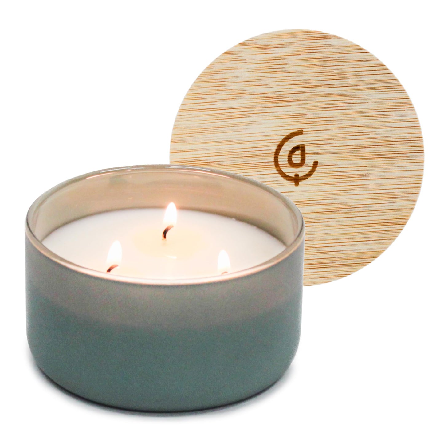 Calyan Wax Co. Evergreen & Eucalyptus 3 Wick Scented Candle - 30 Hour Burn - Luxury 3 Wick Soy Candles - Clean Soy Wax Candles - Long Lasting Large Glass Jar Candle for Home - 8oz