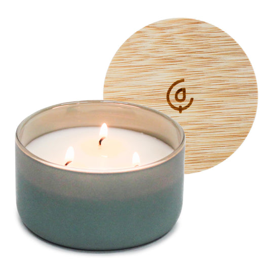 Calyan Wax Co. Evergreen & Eucalyptus 3 Wick Scented Candle - 30 Hour Burn - Luxury 3 Wick Soy Candles - Clean Soy Wax Candles - Long Lasting Large Glass Jar Candle for Home - 8oz