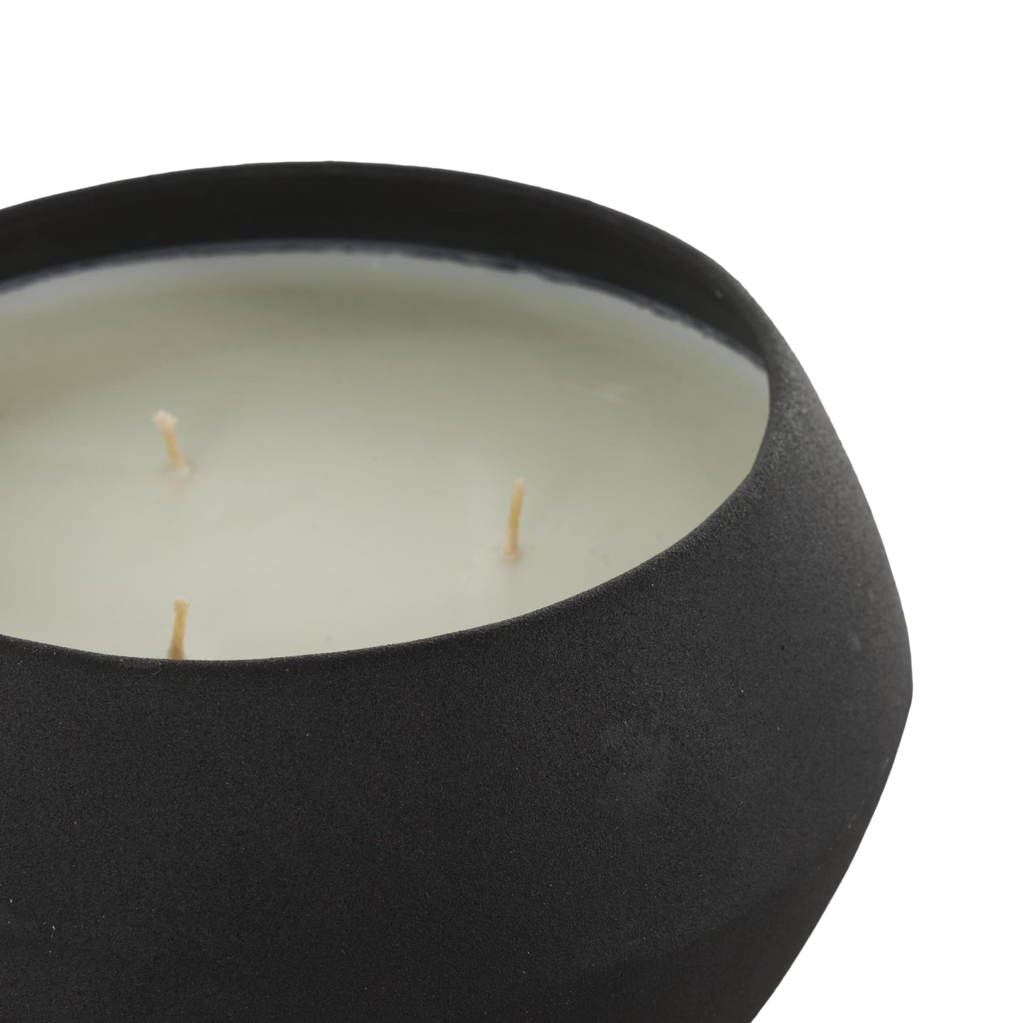 Deco 79 Metal Decorative Candle Tangerine Splash Scented Textured 30oz 3 Wick Aromatherapy Candle with White Wax, Wax Aromatherapy Candle 4" x 4" x 2", Cream