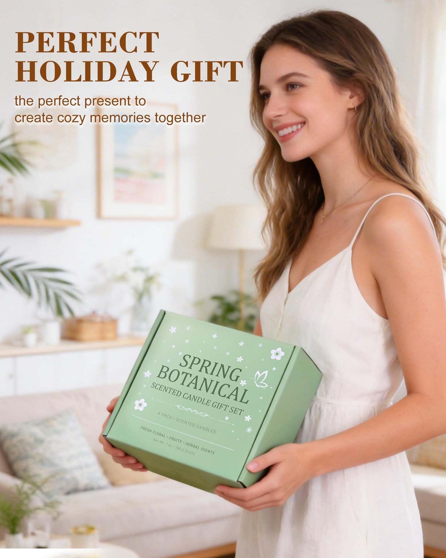 4 Pack Scented Candles Gifts for Women: 28oz Natural Soy Candles for Home Scented, Up to 200H Burning, Aromatherapy Candle Set, Jar Candle Gift Set for Spa Bath Meditation Birthday Valentine's Gifts