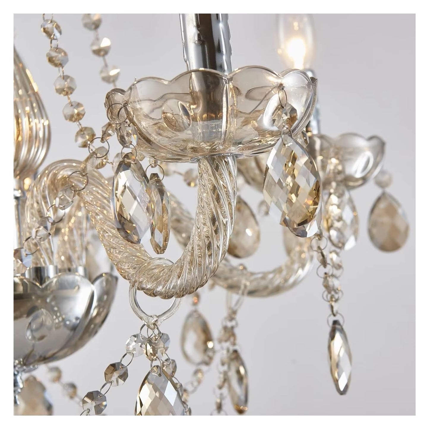Luxury Crystal Candle Chandelier Lights for Living Dining Room Bedroom Kitchen Indoor Decorative Pendant Light,Full of Fashion