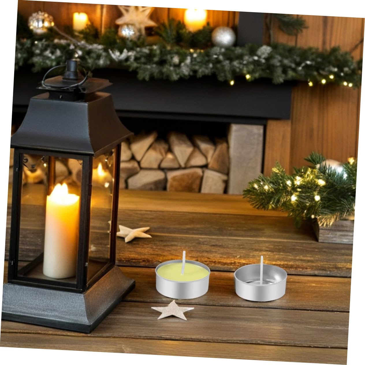 Operitacx 300 Pcs Aluminum Candle Cups with Wicks 1.49X1.49X0.55In Tea Light Containers for DIY Candle Making Home Decor Craft Projects
