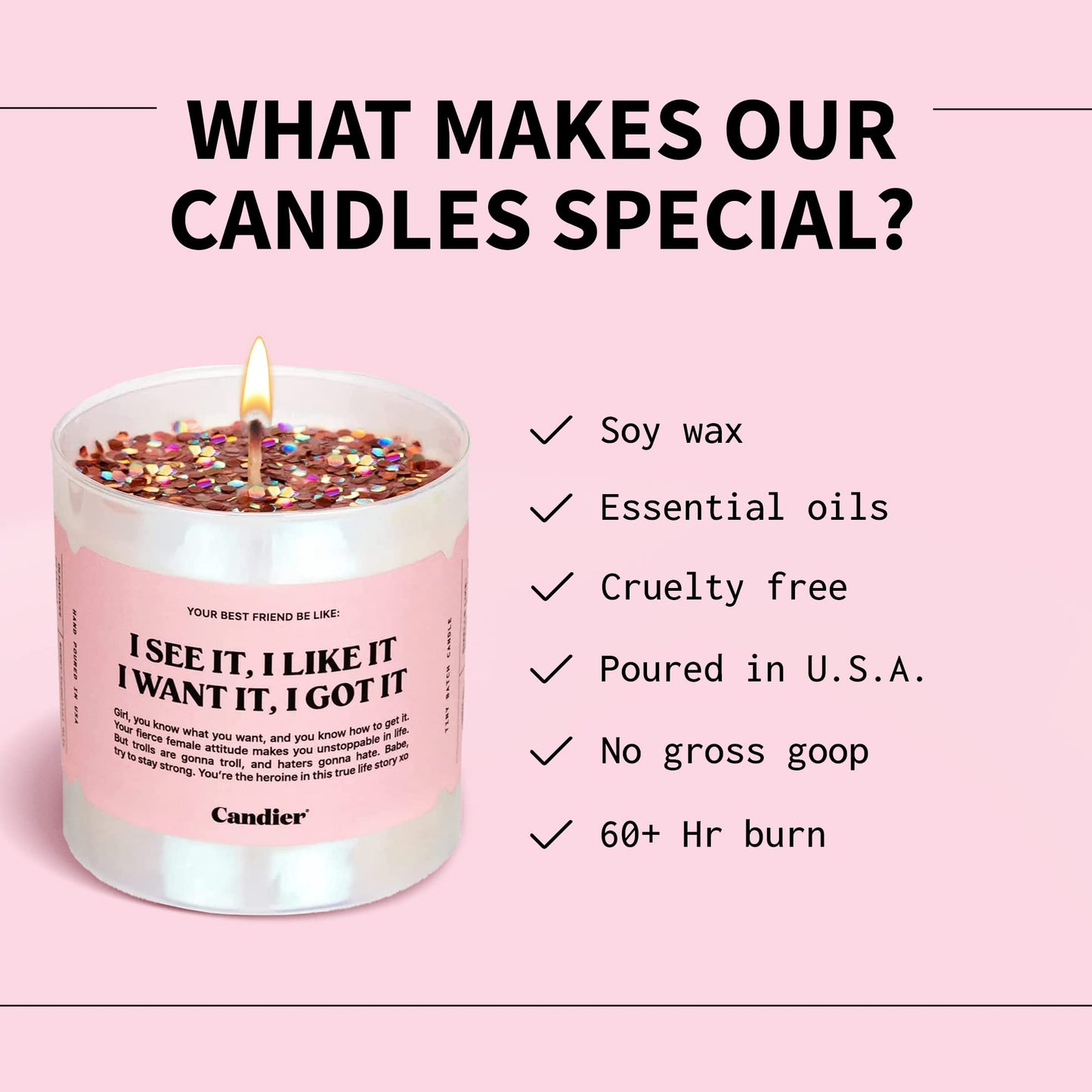 I See It, I Like It Scented Candle, Natural Soy with Orange & Peach Notes, Aromatherapy Candle for Relaxation, Unique Candles Gifts for Women, 60-Hour Burn Time - Candier by Ryan Porter