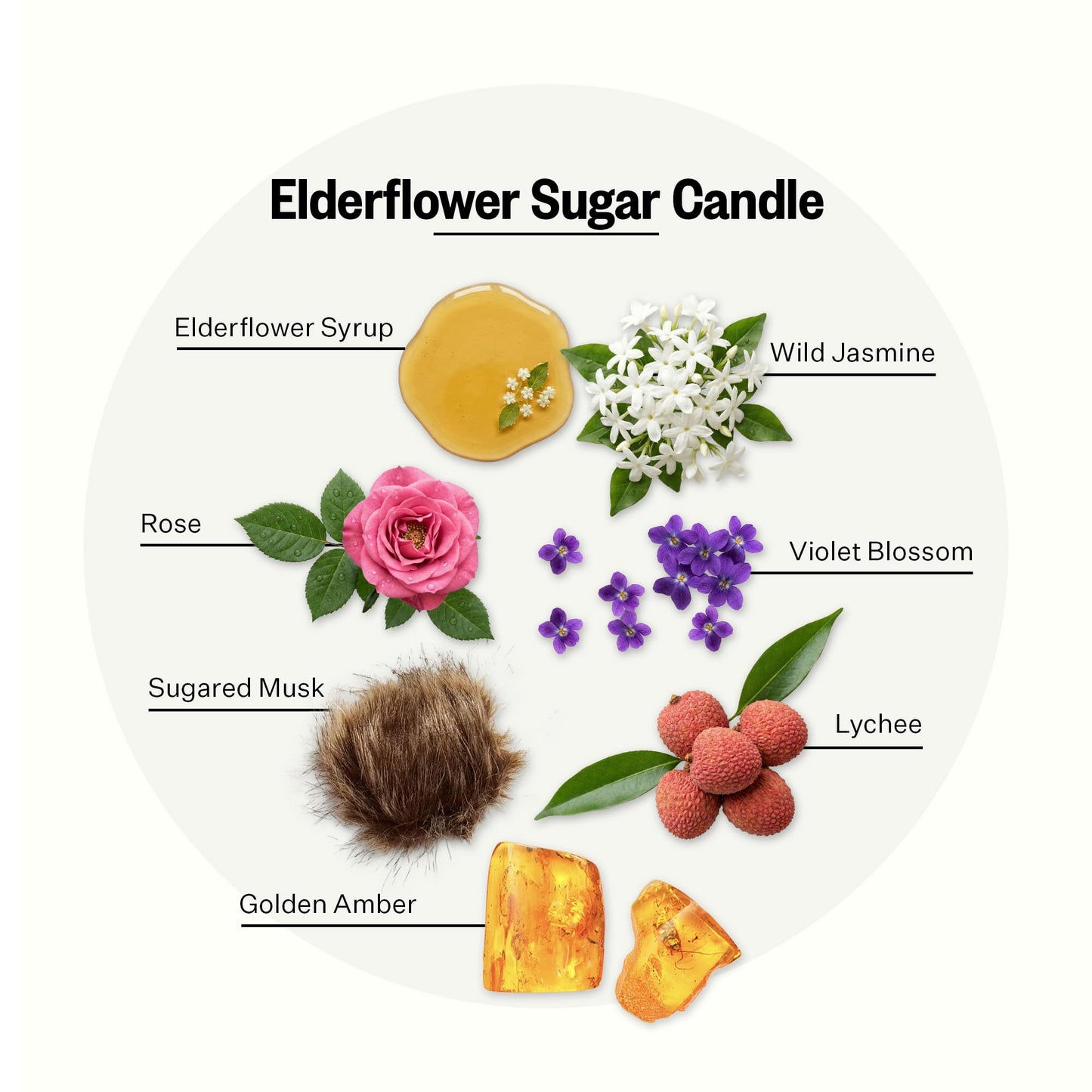 Apotheke Signature Scented Candles for Home, Elderflower Sugar