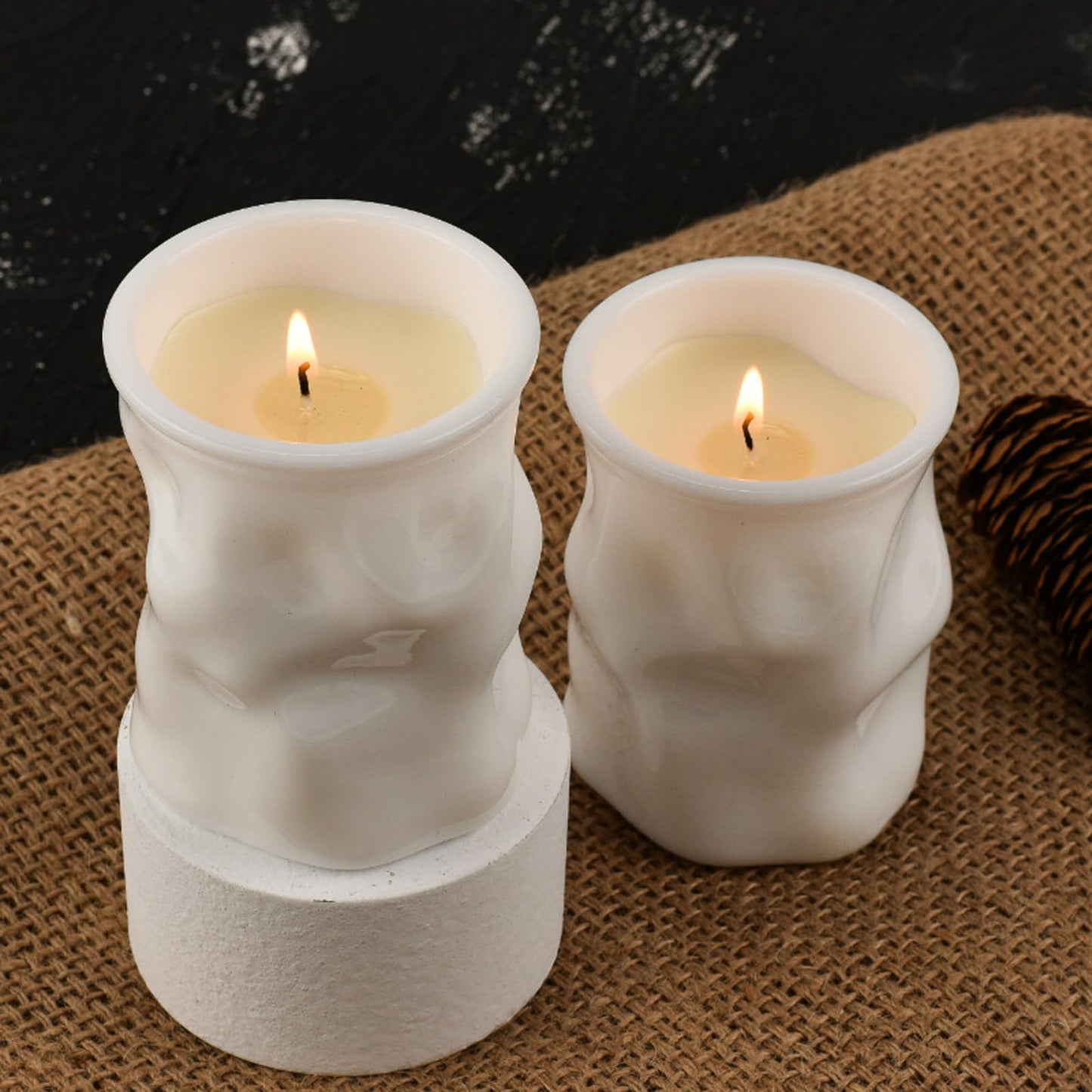 Scented Candle Chakra Ceramic Cup Shape,300G Aroma Soy Wax Greek Aesthetic Prayer Decorative Candle for Table Photo Prop,Prefect Gift for Meditation Stress Relief Mood Boosting Bath Yoga