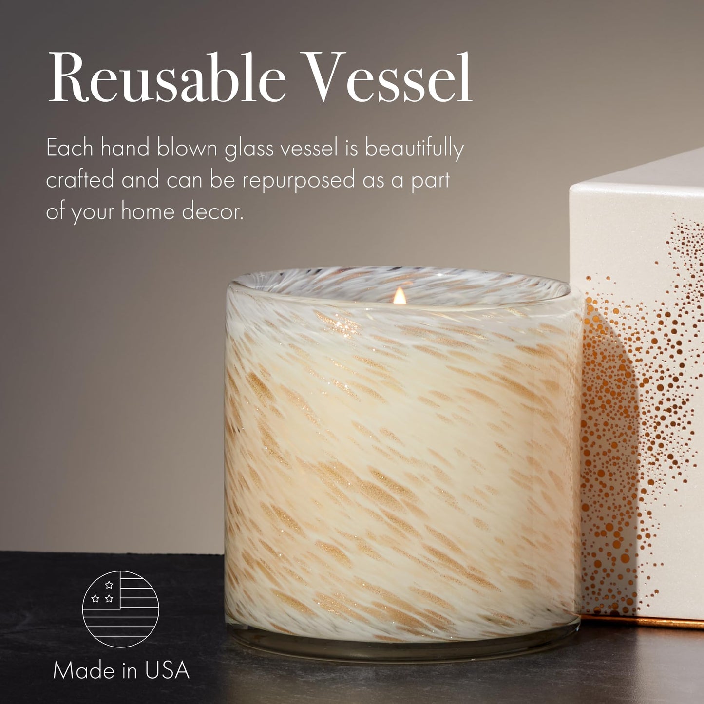 LAFCO New York Holiday Classic Candle, White Maple Bourbon - 6.5 oz - 50-Hour Burn Time - Reusable, Hand Blown Glass Vessel - Made in the USA