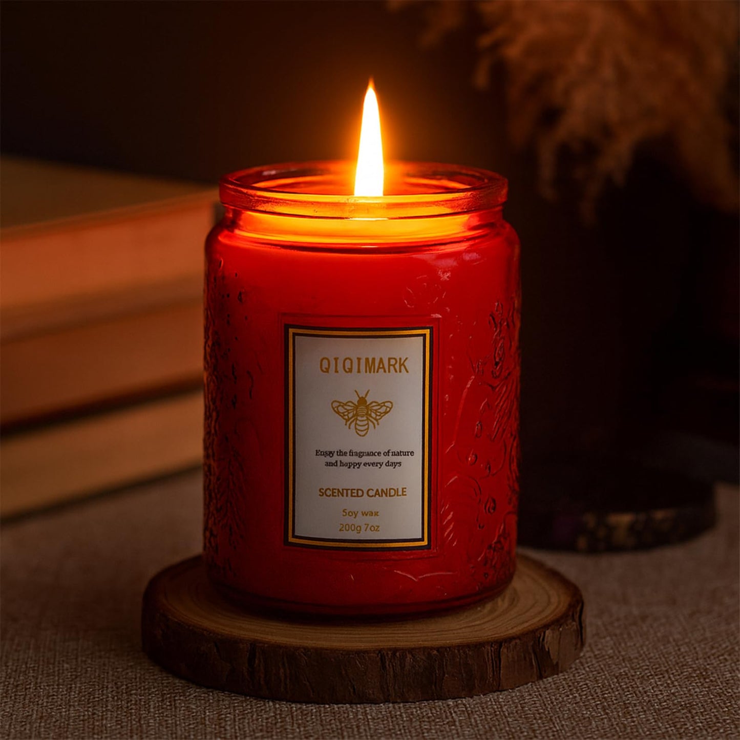 Scented Candles Gift Set for Women, 6 Pack Soy Wax Aromatherapy Candles, Long Lasting Candles for Home, Compatible with Candle Warmer Lamps, Birthday Romantic Gifts, Red Candles