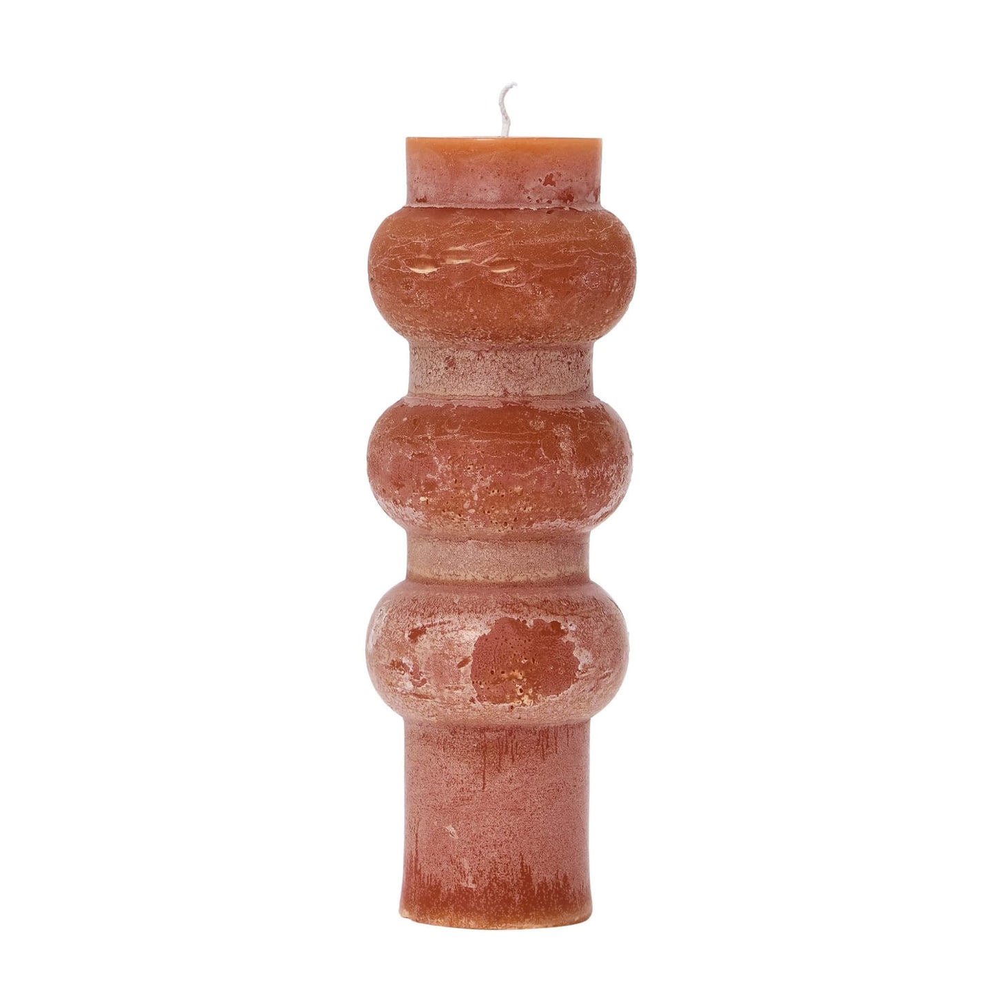 Creative Co-Op Unscented Totem Pillar, Spice Candles, 3" L x 3" W x 9" H, Orange (Pack of 2)
