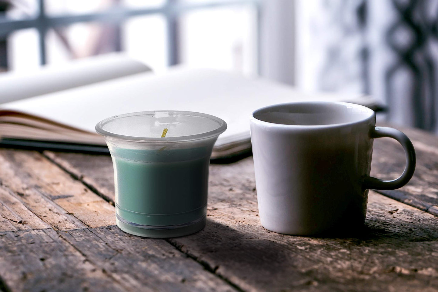 Hyoola Clear Cup Scented Votive Candles - Fresh Cotton - 12 Hour Burn Time - 4 Pack - European Made