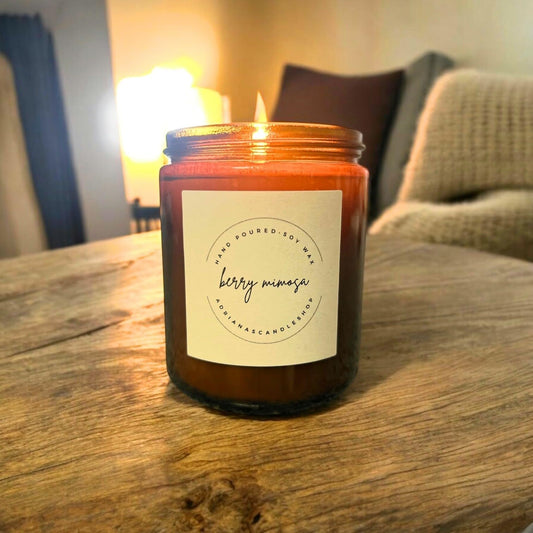 Adriana's Candle Shop Berry Mimosa Hand Poured Soy Wax Candle