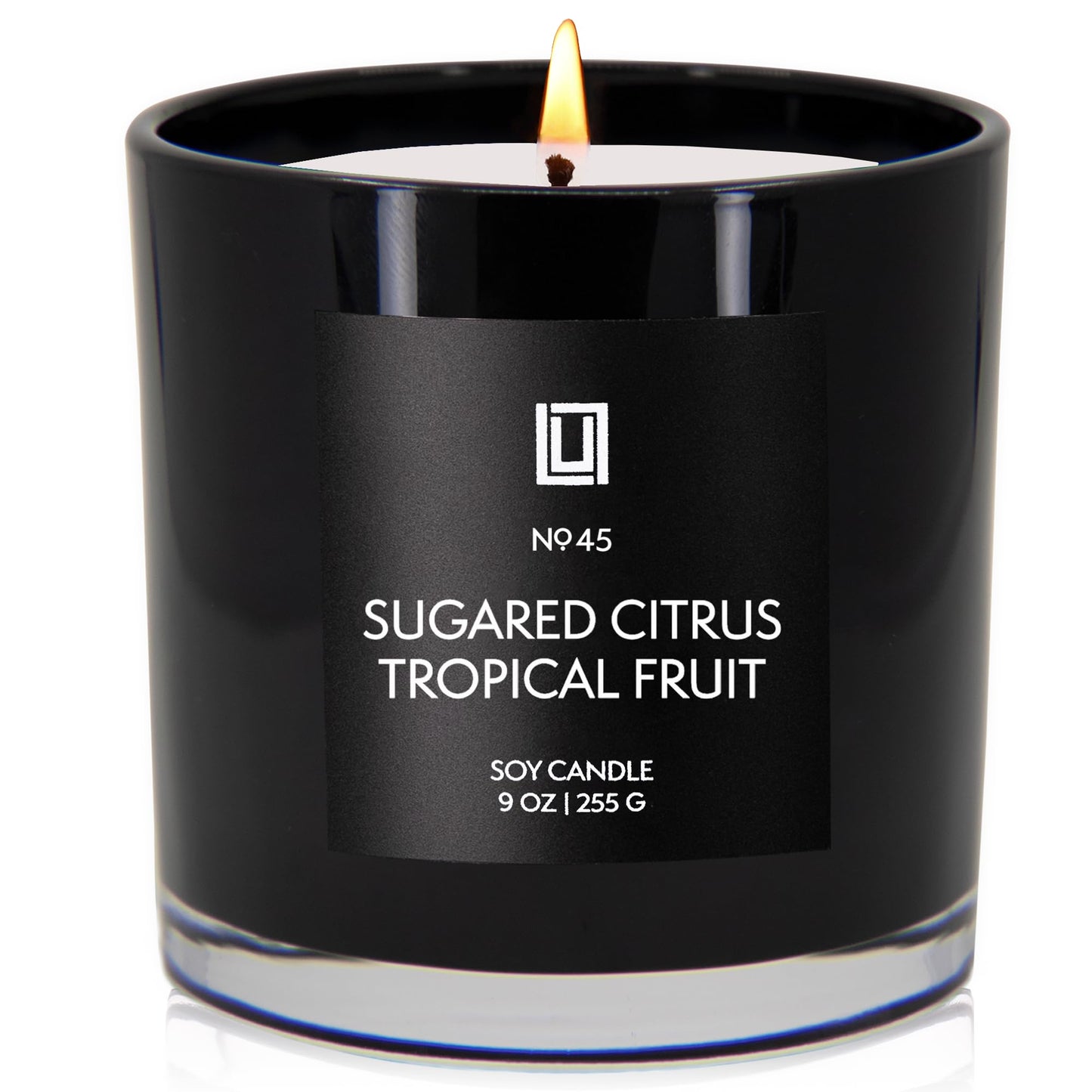 Lulu Candles | Sugared Citrus & Tropical Fruit Scented Candle | Bright Citrus & Sweet Tropical Fragrance | Luxury Soy Jar Candle | Highly Scented, Long Lasting Burn | Home Fragrance Decor (9 Oz.)