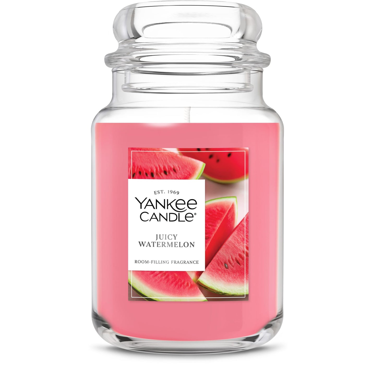 Yankee Candle Juicy Watermelon Scented Candle, 22oz Large Jar with up to 150 Hour Burn Time, Giftable
