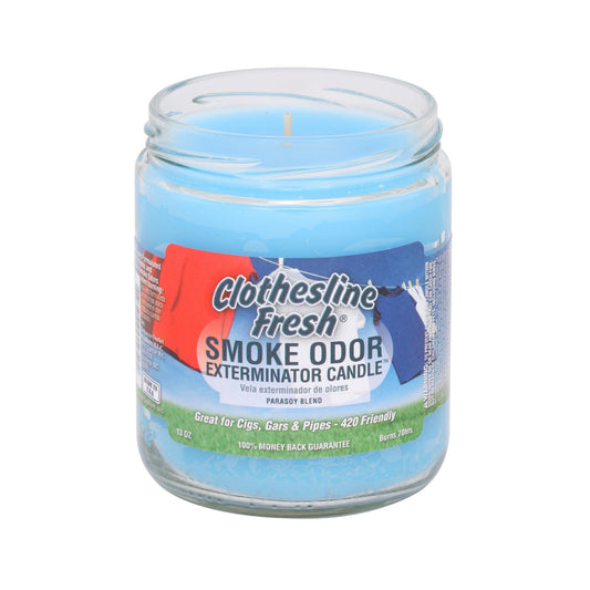 Smoke Odor Exterminator 13oz Jar Candle, Clothesline Fresh