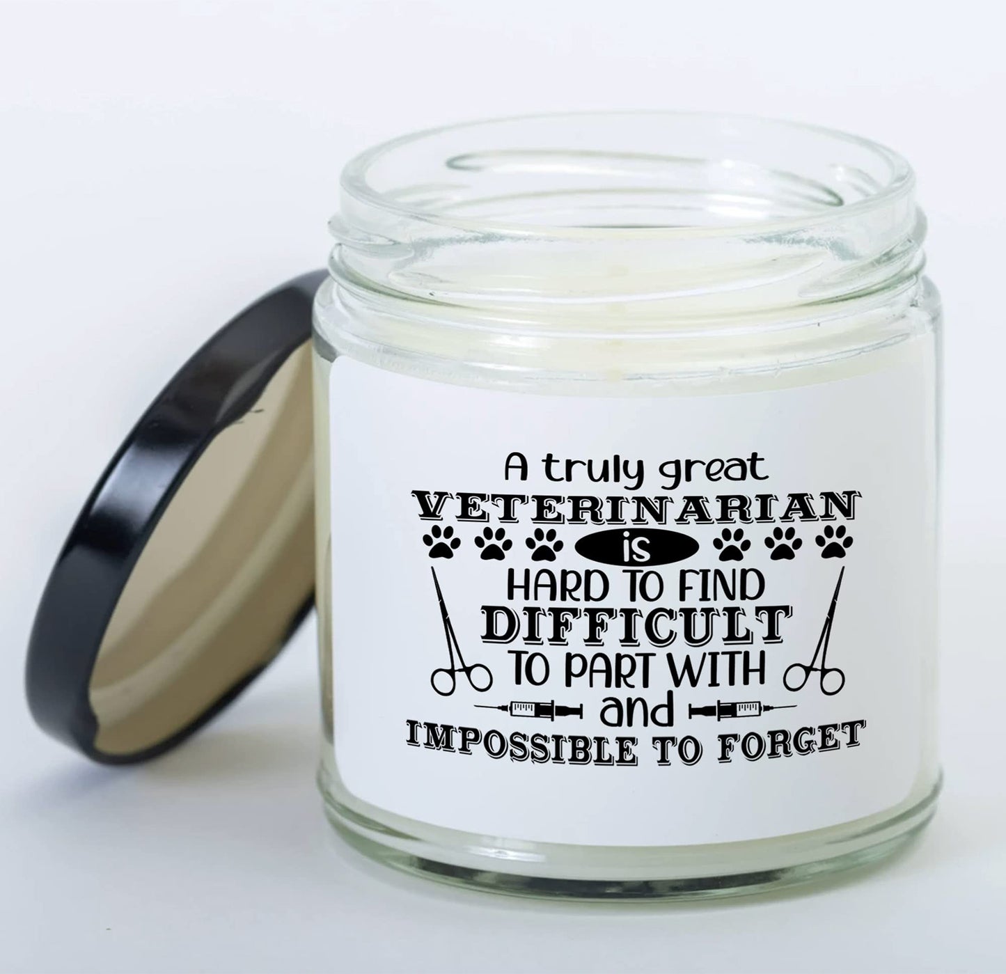 Veterinarian Candle Thank You A Truly Great Veterinarian Hard to Find Veterinary Medicine Vanilla Scented Candle Gift for Vet Clinic Animals Hospital